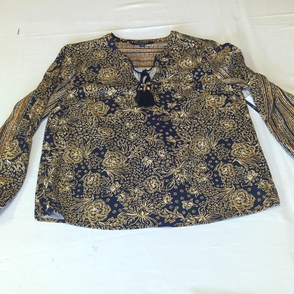 LIVERPOOL LA Tie Front Popover Blouse Top. Size XS